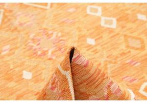 Tappeto Kilim Geometrico Arancione Beige 154x213 Cm