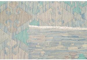 Tappeto Kilim Stilizzato Celeste Beige 152x200 Cm