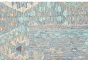 Tappeto Kilim Geometrico Azzurro Grigio 156x213 Cm
