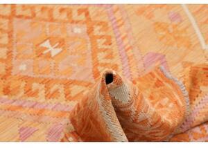 Tappeto Kilim Geometrico Arancione Rosa 132x185 Cm