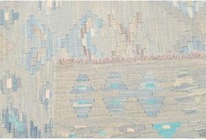 Tappeto Kilim Stilizzato Azzurro Beige 154x198 Cm