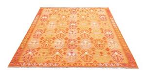 Tappeto Kilim Stilizzato Arancione Giallo 160x196 Cm