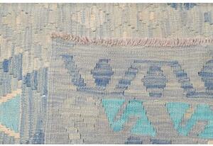 Tappeto Kilim Geometrico Azzurro Grigio 156x205 Cm