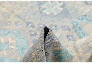 Tappeto Kilim Geometrico Azzurro Grigio 156x205 Cm