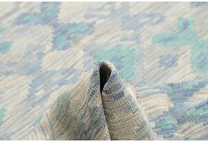 Tappeto Kilim Geometrico Azzurro Avorio 154x195 Cm