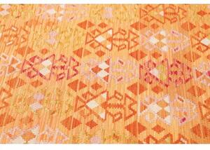 Tappeto Kilim Stilizzato Arancione Giallo 160x196 Cm
