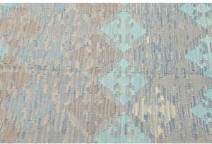 Tappeto Kilim Stilizzato Azzurro Beige 149x198 Cm