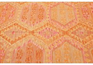 Tappeto Kilim Stilizzato Arancione Giallo 160x201 Cm