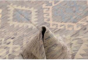 Tappeto Kilim Stilizzato Grigio Azzurro 153x200 Cm