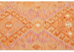Tappeto Kilim Geometrico Arancione Rosa 132x185 Cm