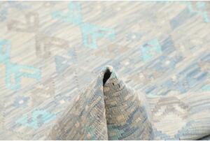 Tappeto Kilim Stilizzato Azzurro Beige 156x203 Cm