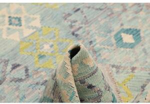 Tappeto Kilim Stilizzato Azzurro Grigio 120x191 Cm