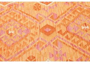 Tappeto Kilim Geometrico Arancione Rosa 129x181 Cm