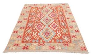 Tappeto Kilim Geometrico Ruggine Beige 127x186 Cm