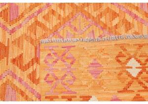Tappeto Kilim Geometrico Arancione Rosa 129x181 Cm
