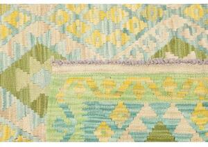 Tappeto Kilim Geometrico Verde Azzurro 128x188 Cm