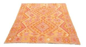 Tappeto Kilim Geometrico Senape Arancione 126x181 Cm
