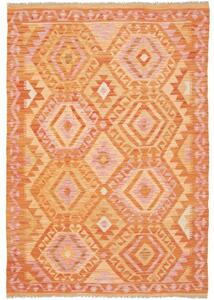 Tappeto Kilim Geometrico Arancione Rosa 125x183 Cm