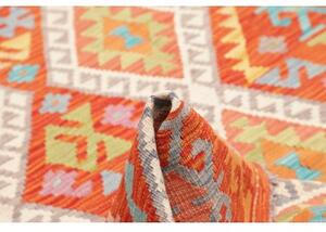 Tappeto Kilim Geometrico Rosso Multicolore 119x191 Cm