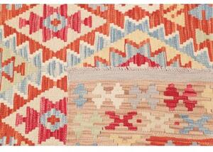 Tappeto Kilim Geometrico Ruggine Beige 127x186 Cm