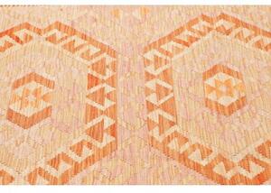 Tappeto Kilim Stilizzato Arancione Beige 123x175 Cm