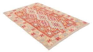 Tappeto Kilim Geometrico Ruggine Beige 127x186 Cm