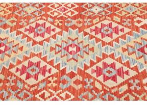 Tappeto Kilim Geometrico Ruggine Beige 127x186 Cm