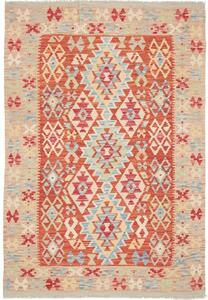 Tappeto Kilim Geometrico Ruggine Beige 127x186 Cm