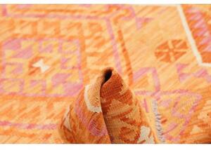 Tappeto Kilim Geometrico Arancione Rosa 129x181 Cm