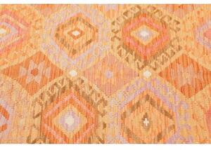 Tappeto Kilim Geometrico Arancione Rosa 125x175 Cm