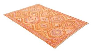 Tappeto Kilim Geometrico Arancione Rosa 125x183 Cm