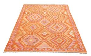 Tappeto Kilim Geometrico Arancione Rosa 125x183 Cm