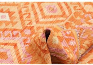 Tappeto Kilim Geometrico Arancione Rosa 125x183 Cm