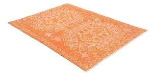 Tappeto Kilim Stilizzato Arancione Beige 131x175 Cm