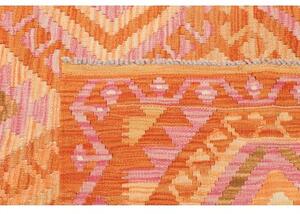 Tappeto Kilim Geometrico Arancione Rosa 125x183 Cm