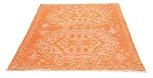 Tappeto Kilim Stilizzato Arancione Beige 131x175 Cm