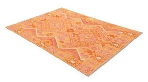 Tappeto Kilim Geometrico Arancione Rosa 129x181 Cm