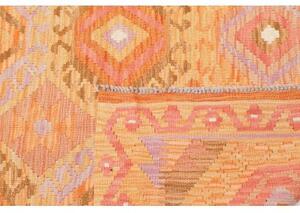 Tappeto Kilim Geometrico Arancione Rosa 125x175 Cm