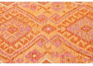 Tappeto Kilim Geometrico Senape Arancione 126x181 Cm