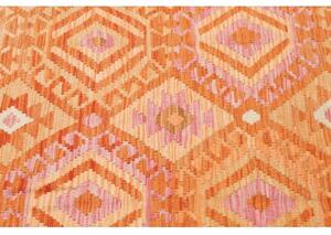 Tappeto Kilim Geometrico Arancione Rosa 125x183 Cm