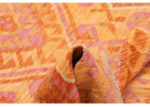 Tappeto Kilim Geometrico Senape Arancione 126x181 Cm