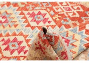 Tappeto Kilim Geometrico Ruggine Beige 127x186 Cm