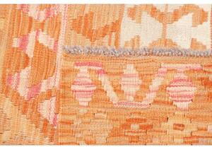 Tappeto Kilim Geometrico Arancione Beige 206x299 Cm