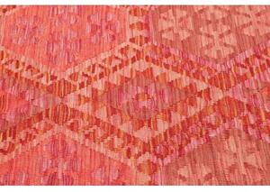 Tappeto Kilim Stilizzato Rosso Mattone Arancione 159x197 Cm