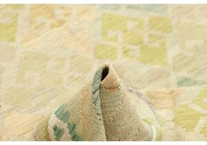 Tappeto Kilim Geometrico Verde Salvia Beige 154x211 Cm
