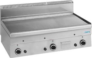 Piastra per griglia a gas SARO, liscia, da tavolo, 1000x600, GFT106L