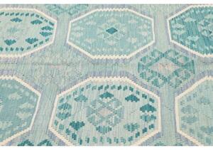 Tappeto Kilim Geometrico Azzurro Celeste 158x215 Cm