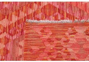 Tappeto Kilim Stilizzato Rosso Mattone Arancione 159x197 Cm