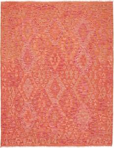 Tappeto Kilim Geometrico Arancione Rosso 153x198 Cm