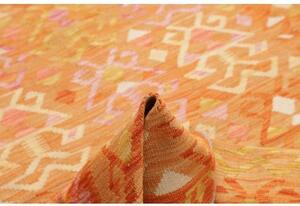 Tappeto Kilim Stilizzato Arancione Rosa 153x201 Cm